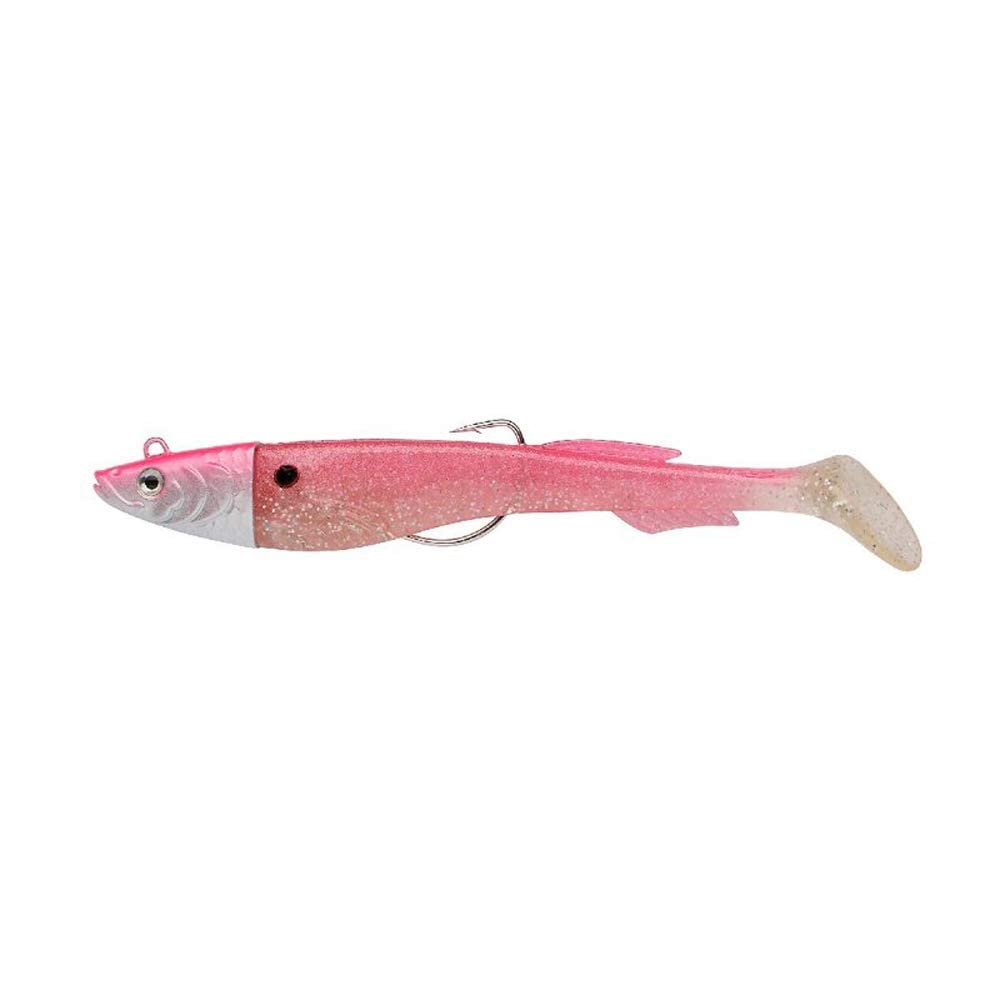 Berkley PowerBait Power Sardine, Fishing Hook, Soft Lures, Sea Fishing, Saltwater Soft Bait Minnow Paddle Tail Lure for Bass, Seabass, Pollack, Cod, Eel, Ling and Wrasse, Metallic Pink, 10g | 9cm โ image 1