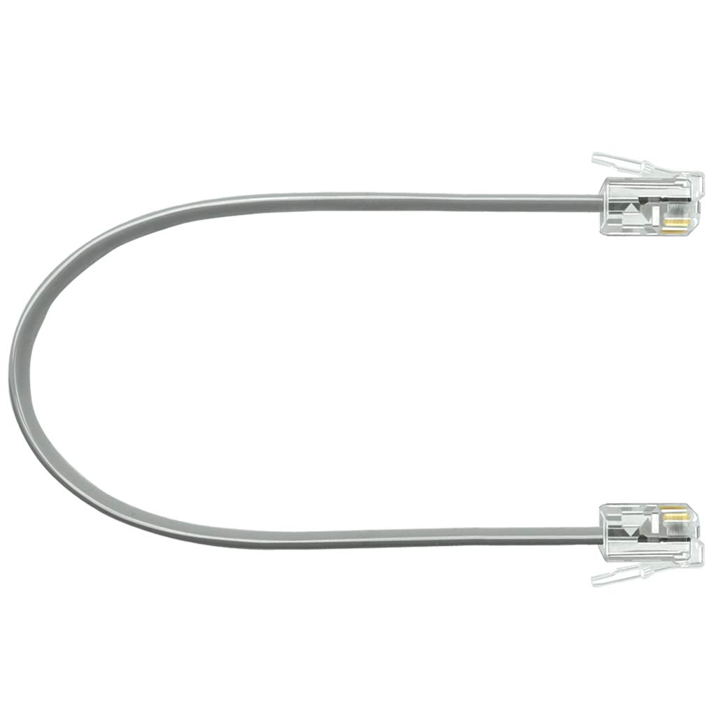 NECABLES 8 Inch Short Telephone Cord Phone Cable for Landline