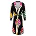 Fashion Spa Bath Robe for Men, Long Sleeves Full Length Robes Lightweight Various Mushrooms Ladies Unique Mushroom Bathrobe with Belt