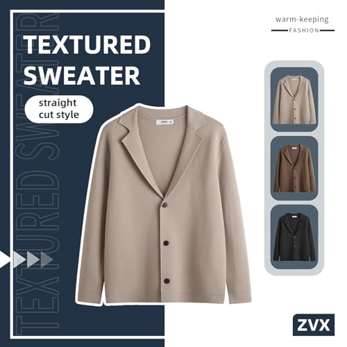 Image of Men's Cardigan Sweater Button Front V-Neck Long Sleeve Knit Sweaters