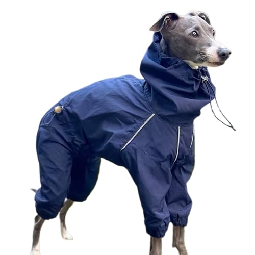 UOSIA Italian Greyhound Rain Jacket Waterproof Dog Rain Coat Adjustable Whippet Clothes With...
