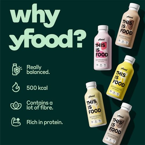 yfood Tasterpack, tasty meal replacement, THIS IS FOOD drink, 34g protein, 26 vitamins and minerals, 5 flavour Taster Pack (5 x 500ml)