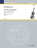 SCHOTT CORELLI ARCANGELO - TWELVE TRIOSONATAS OP. 3 BAND 2 - 2 VIOLINS AND BASSO CONTINUO; CELLO AD LIB. Partition classique Cordes Violon