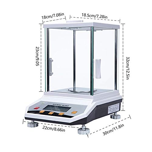 Báscula electrónica de precisión 500g 0.001g blanco miniatura 2