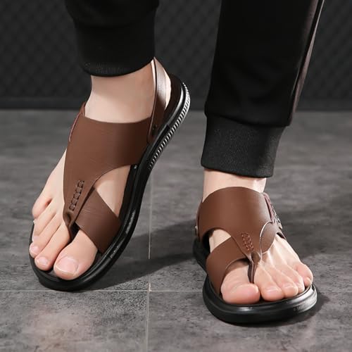 Summer Men's Sandals for Big Toes Bent Toes and Pain Relief,Travel Stylish Orthopedic Corrector Slippers,Beach Comfy Flip Flop with Arch Support3