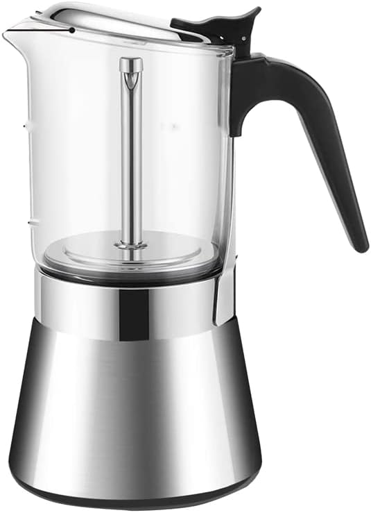 Coffee Press Glass Espresso Machine Kettle Stainless Steel Classic Percolator Pots(360ML)
