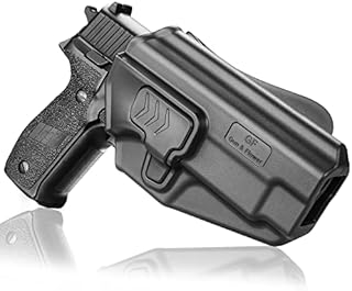 Sig P226 Holster, OWB Paddle Holster Compatible with Sig Sauer P226 Full Size 4.4'' Only, Outside Waistband Carry, Index Finger Release 360 Degrees Adjustable, Right Hand(Not Fit Compact)