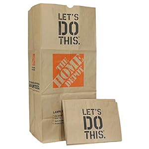 THE HOME DEPOT Heavy Duty Brown Paper 30 Gallon Lawn and Refuse Bags for Home and Garden (15 Lawn Bags)