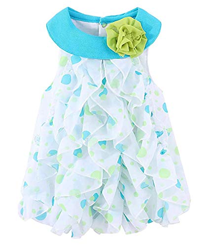 Wzsygdtc KIDDRESS02-WHITE-3M 0-24 Months Baby Party Dress Infant Girls One-Piece Romper Jumpsuit cover