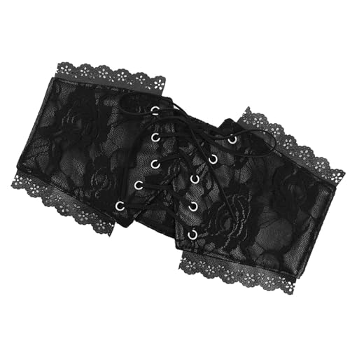 Elegant Lace Wide Belt Fashionable Women Waistband Stylish Waist Accessory for Daily Wear