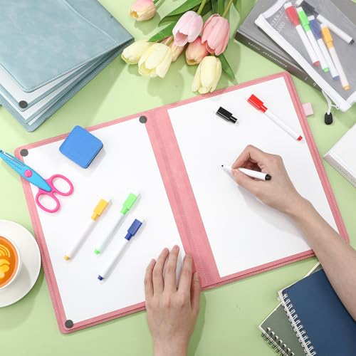 Tableau blanc portable effaçable Feifeiya rose A4 pliable double face