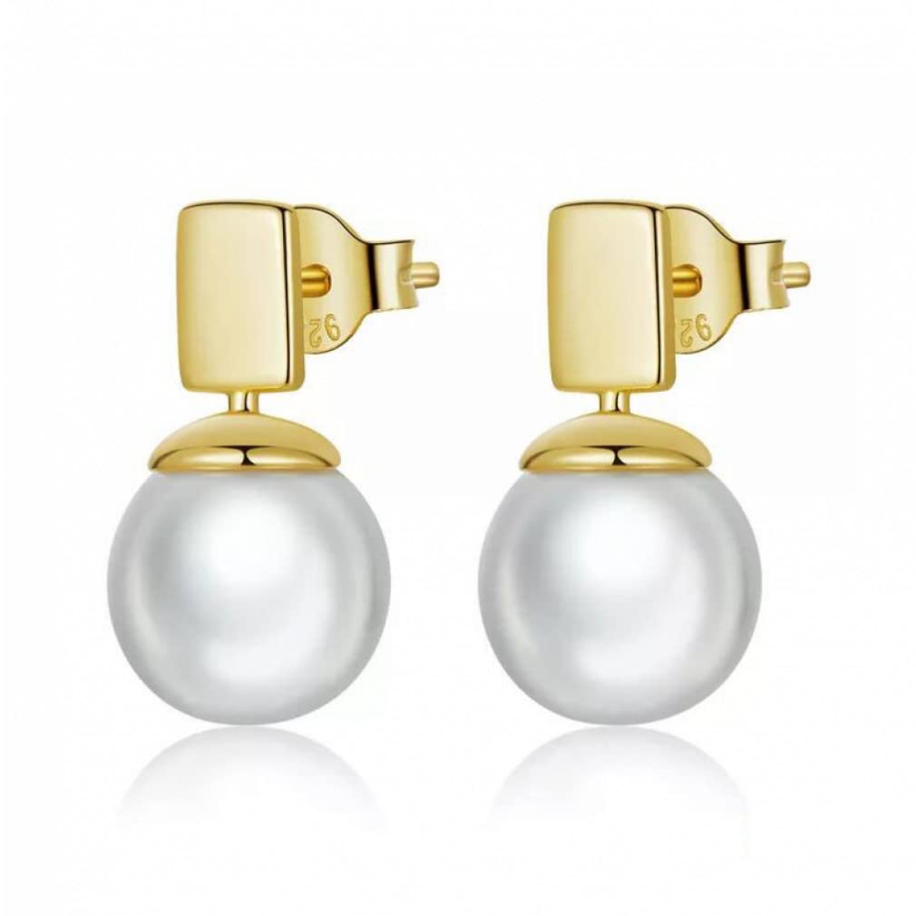 Boucles d'oreilles rectangulaires en perles de coquillage légères et hypoallergéniques - 5