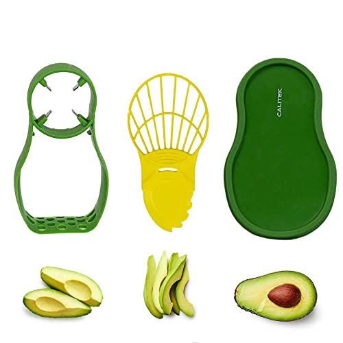 Calitek CAL126 5-teiliges Avocado-Zubereitungswerkzeug, mit Schneider, Entkerner, Hobel, Stampfer und Aufbewahrungsbehälter, kompaktes Aufbewahrungsdesign Cover
