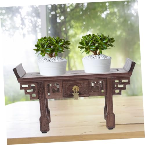 Support à plantes en bois rustique lisse pour éviter les rayures sur table
