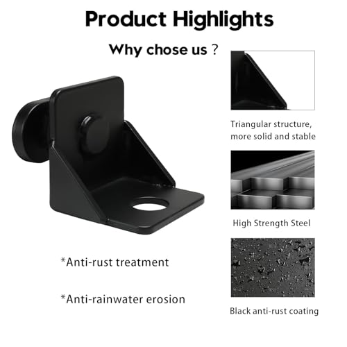 Triangular Design Shipping Container Anchor (4 Pack)More Stable, Heavy Duty Steel Shipping Containers Side Twist Lock, Black Powder Coated Shipping Container Tie Downs, Shipping Container Accessories by Fistihon - Image 2