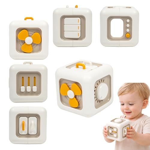 Image of 6-in-1 Sensory Activity Cube for Babies and Toddlers | Interactive Switch Board Toy with Light Play | Learning and Activity Toy for 6+ Months Kids | Busy Cube Activity Toy | Multicolor