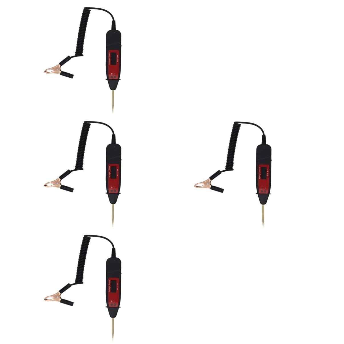 SOLUSTRE 4pièces Testeur De Circuit Numérique Lcd Pour Voiture Stylo Électrique De Détection De Tension Continuité Pour Système Électrique Automobile