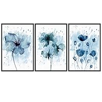 3 Piece Framed Canvas Wall Art Beautiful Flowers Canvas Prints Home Artwork Decoration for Living Room,Bedroom - 16