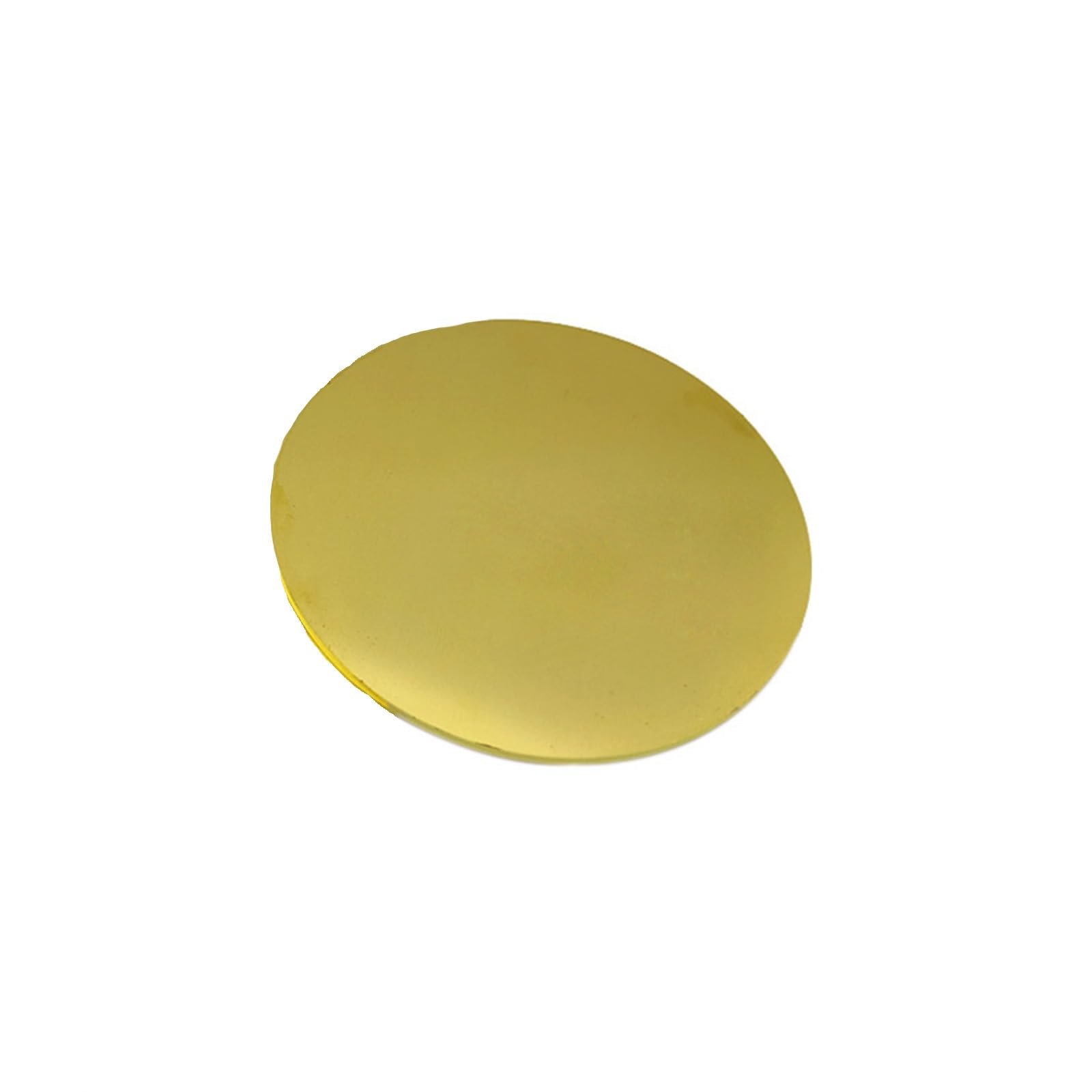 Mosiężna okrągła płyta, metalowa płyta H62 tarcza miedziana cienka blacha uszczelka 0,5 mm do 3 mm bez otworu miedź mechaniczna (kolor: grubość 2 mm, rozmiar średnica 60 mm) (grubość 2 mm, średnica 60