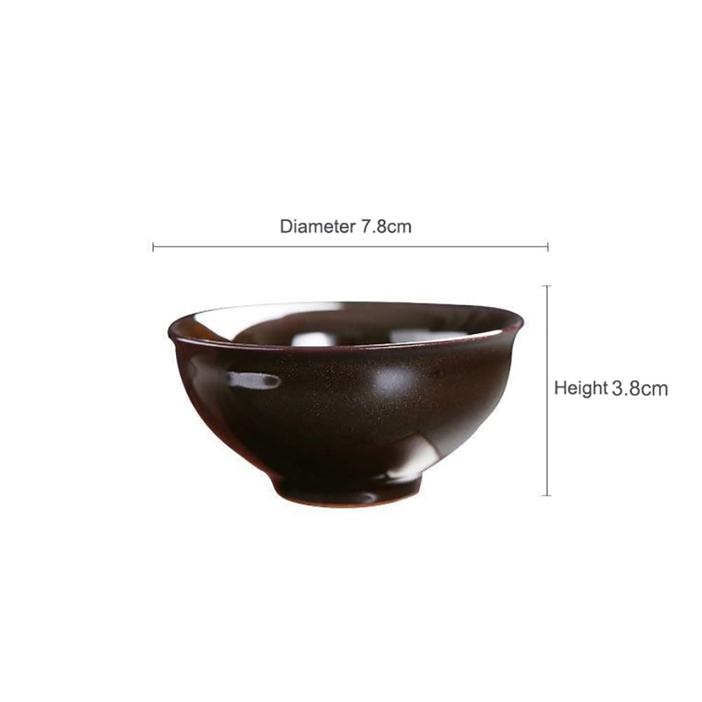 4/6-teiliger Satz Keramikbecher, Keramik Tasse Ohne Henkel, Chinesische Teetasse Keramik Sake Set Sake Tassen Becher Keramiktasse Porzellan Teebecher Traditionelle Teeschalen Keramik-Becher Set (Colo