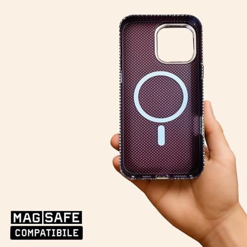 Image of AIBEX Aramid Fiber Mag-Saf Case Compatible for iPhone 16 Pro | Slim Protective Back Cover with Built-in Magnets | Wireless Charging Support | Camera Ring Stand | Shockproof with Air Guard Corners