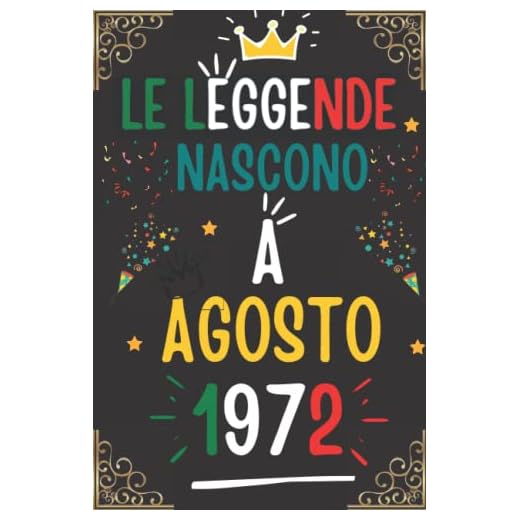 LE LEGGENDE NASCONO A AGOSTO 1972: regali compleanno uomo e donna, 50 anni di compleanno regalo uomo e donna 50 anni, regalo per lui/lei, Taccuino da110 pagine