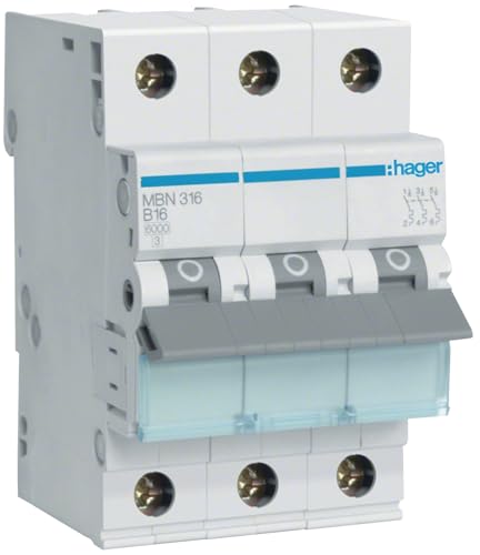 Hager Leitungsschutzschalter MBN316 3-polig 6kA B-16A 3M