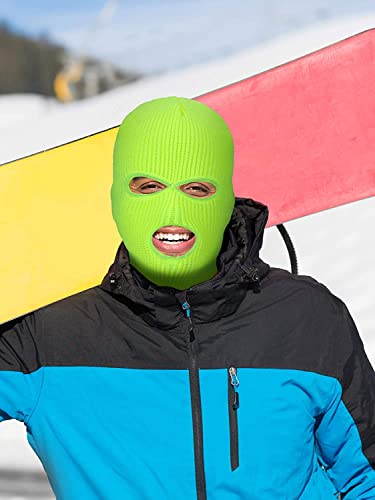 Image of Winter 1-Hole Knitted Ski Full Face Covering | Adult Men's & Women's Balaclava for Outdoor Sports & Cold Weather