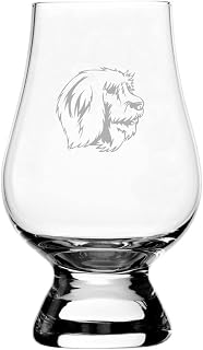 Catalan Sheepdog Dog Personalized Etched 6.5oz Whisky Glass Compatible with The Glencairn Glass Accessories