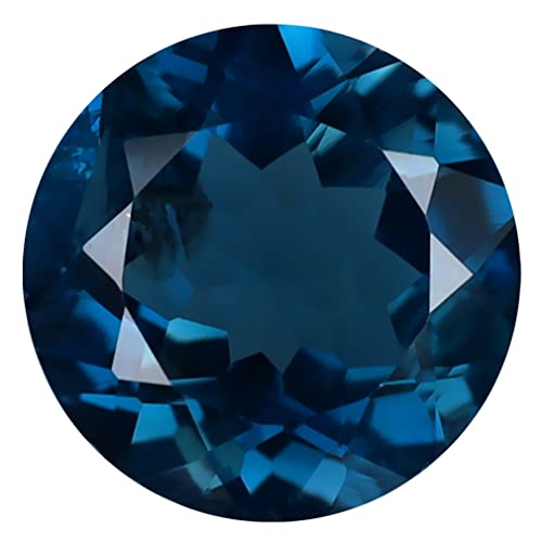 Topaze bleu de Londres 10 mm pierre idéale pour créer votre bague de fiançailles
