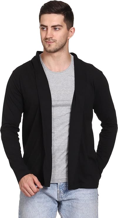 Men's Full Sleeve Open Front Cotton Shrug Jacket-picture-17