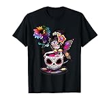 Zero Fucks Given Sugar Skull Rainbow Sunflower T-Shirt