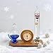 Lily's Home Analog Weather Station with Galileo Thermometer, Glass Barometer, and Analog Hygrometer, Ideal Gift for Friends and Family, Indoor & Outdoor Home Décor (10.5 in x 12 in)