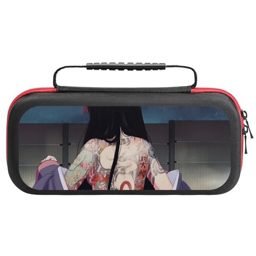 Switch ケース かわいい 魔法少女まどか☆マギカ 暁美ほむら スイッチ 収納ケース カバー ナイロン素材 全面保護 防塵/防水/防汚/耐衝撃 26x11.5x5.2cm Switchに対応 保護用ハードケース 大容量な収納力 アクセサリーポーチ Sw