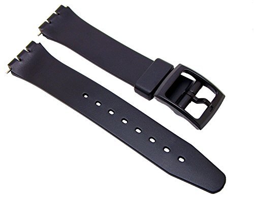 Swatch Replacement Synthetic Plastic Black 17mm Watch Strap- Buy Online in  Bulgaria at Desertcart - 3361712.
