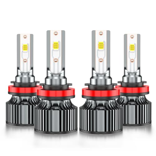 AHXLRLS Compatible for Chevy Malibu High and Low Beams 2004 2005 2006 2007 2008 2009 2010 2011 2012, 6500K White Powersports Light Bulbs, Plug-n-Play, for Off-Road Use, Pack of 4