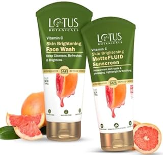 Lotus Botanicals Vitamin C Skin Defense Combo Face Wash (100ml) MatteFLUID Sunscreen SPF 50 PA+++(75g) (set of2)-picture-18