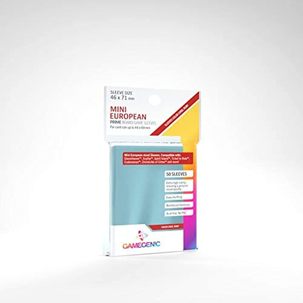 10 Packs Gamegenic Prime Board Game Sleeves 50ct Mini European Size Card Sleeves Display Case