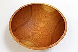 17 Inch Solid Cherry Wood Salad Bowl - Holland Bowl Mill