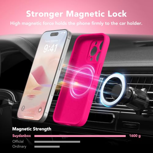 Image of Magnetic for iPhone 16 Pro Case Silicone Hot Pink