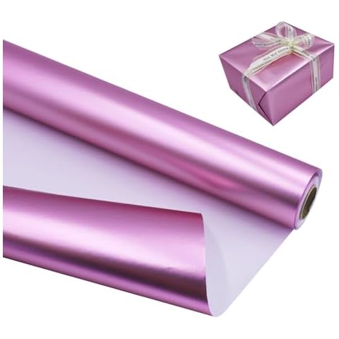 Rouleau de papier d'emballage or rose LZRinue Cover