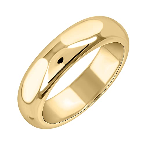 10K Gold 6mm Plain Wedding Band