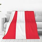 YQTGBCED Vielseitige tragbare Flanelldecke mit Österreichischer Flagge, ultraweiche Fleecedecke für jedes Wetter