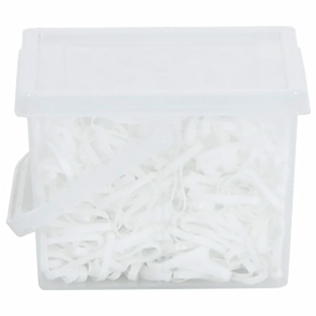 Gomas de crines para caballos, 2500 unidades, color blanco de silicona para crines y cola, suministros para caballos, accesorios para caballos, cuidado de pasto, almacenamiento en caja, apto