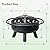 32 Inch Round Fire Pit with Mesh Cover, Fire Poker, Star and Moon Design, Metal Wood Burning Outdoor Firepit for Patio, Backyard, Garden, Bonfire Party,Perfect for Christmas, Thanksgiving, Halloween