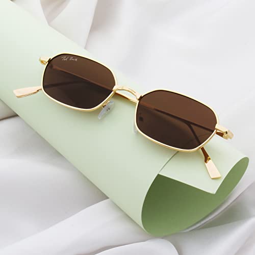 Image of Ted Smith Men's Women's UV Protection Metal Ovlish Sunglasses