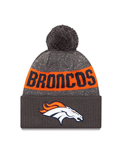New Era NFL Denver Broncos 2016 Sport Knit Beanie, One Size, Graphite