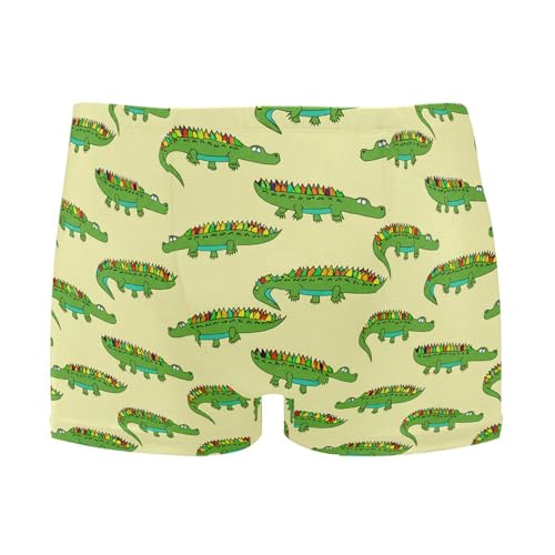 Crocodile Funny Mens Swim Trunk Swimwear Bathing Suit Swim Brief Square Leg Board Short S B0405416