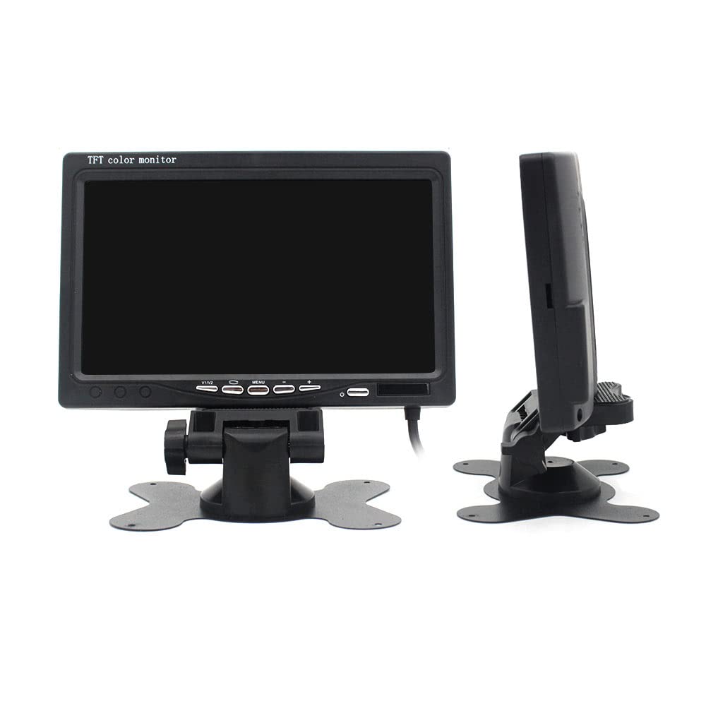 Vetrineinrete® Monitor lcd tft 7" a colori per telecamera retromarcia 7 pollici con telecomando per poggiatesta cruscotto auto macchina camper G32
