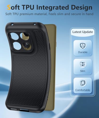 Image of FNTCASE for Motorola Edge 2026 Case: Moto Edge 2026 Case with Screen Protector Non-Slip 14FT Military Grade Drop Protection, Shockproof, Slim Fit, Anti-Scratch TPU Matte Phone Cover (Black)